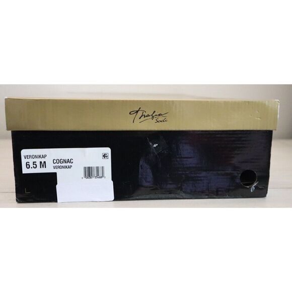 Thalia Sodi Women's Sz 6.5M Cognac Veronika Faux Leather Knee High Riding Boots - Picture 9 of 9